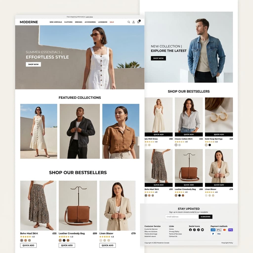 Moderne fashion e-commerce store
